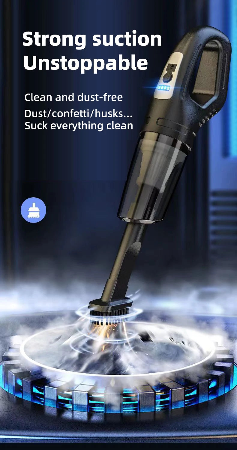 Car Multipurpose Vacuum Cleaner Handheld Powerful Suction Rechargeable Car and Home Dual Use Small Wireless Vacuum Cleaner