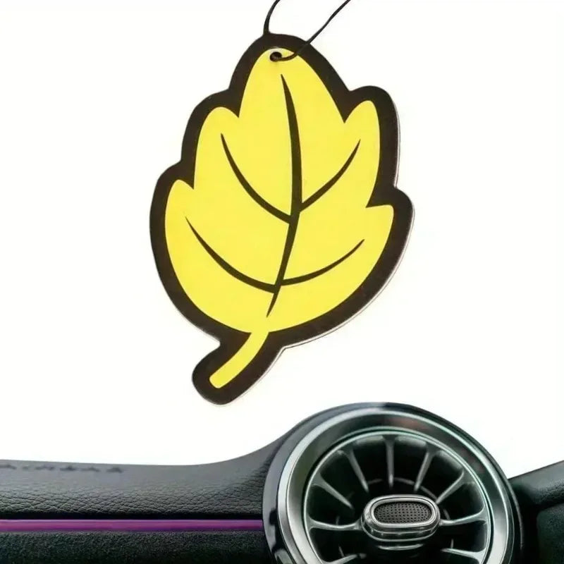 6-60pcs Car Air Freshener Natural Scented Tea Paper Auto Hanging Vanilla Perfume Fragrance Leaf Shape Car Accessories Interior