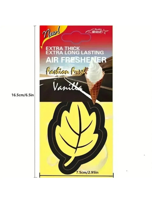 6-60pcs Car Air Freshener Natural Scented Tea Paper Auto Hanging Vanilla Perfume Fragrance Leaf Shape Car Accessories Interior