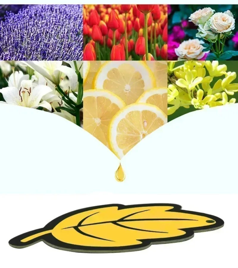 6-60pcs Car Air Freshener Natural Scented Tea Paper Auto Hanging Vanilla Perfume Fragrance Leaf Shape Car Accessories Interior